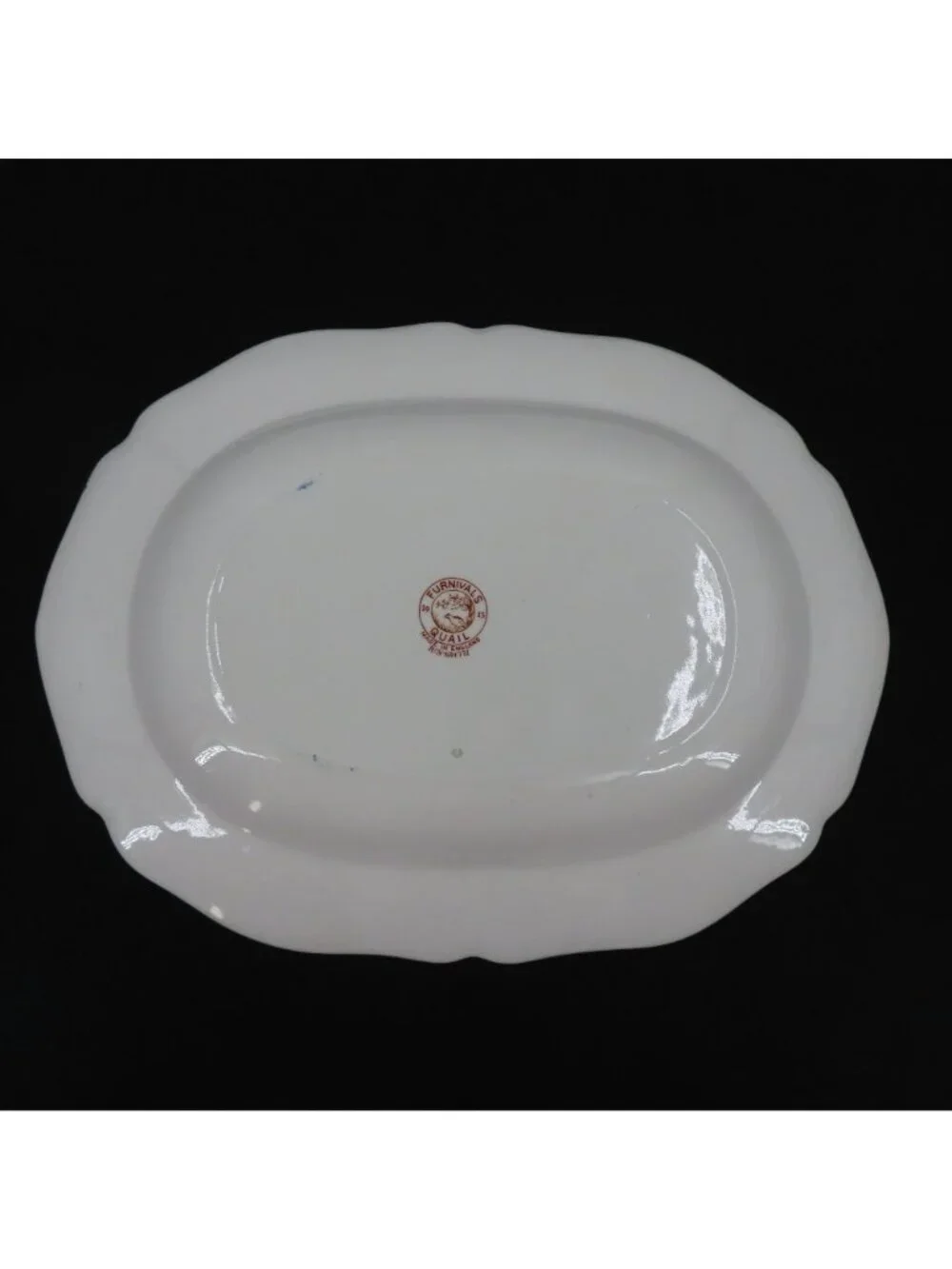 Vintage Furnivals Quail 684771 England Brown Platter 13.5in Floral Serving Plate